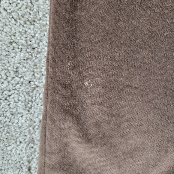 Talbots Womens Velvet Pants 12 Brown Stretch High‎ Rise Straight Leg Ankle - Picture 4 of 12